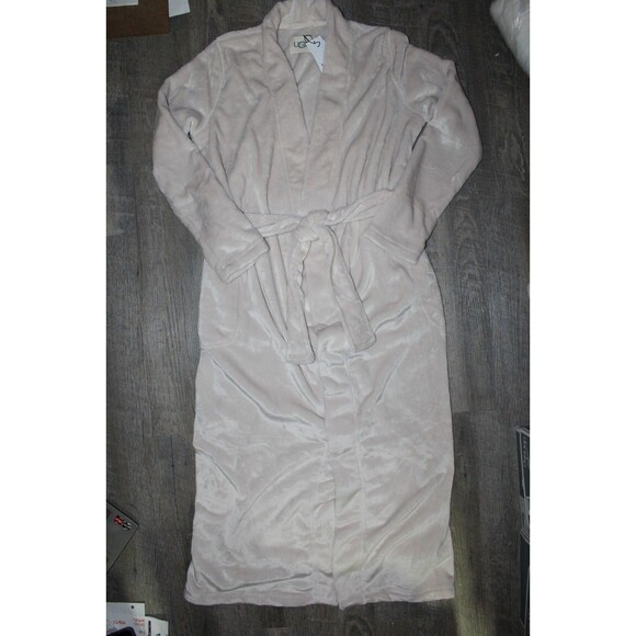 UGG WOMEN'S MARLOW PLUSH COZY LONG BATH ROBE MOONBEAN NWT - Picture 5 of 9